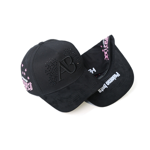 قبعة بيسبول رجالية بتصميم جديد 2025 من الشمواه بتطريز ثلاثي الأبعاد بنجوم وردية مباركة ومرصعة بأحجار الأوبسيديان - Product Image 1