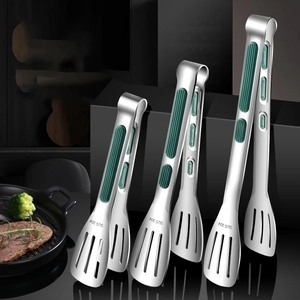 Durable Stainless Steel Kitchen Barbecue Accessories Outdoor Korean Food Clips for Barbecue Safe Bread Cooking <b>Tool</b> Sets - Product Image 2