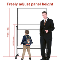 Tableau blanc effaçable à sec mobile REDSUN HF1931 avec cadre en aluminium et support pour l'école, le bureau, la maison, vente en gros uniquement