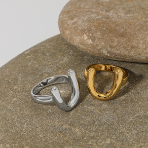 Anillos de herradura en forma de U de acero inoxidable, resistentes al desgaste, para amantes de los caballos, regalo al por mayor - Product Image 2