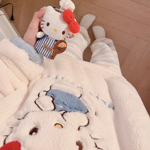 Conjuntos de ropa de dormir Pijamas Plush Plus Fat para aumentar 2603 # Pijamas - Product Image 4