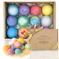 Coffret de 12 bombes de bain personnalisées avec logo, parfumées jasmin, rose et lavande, pour cadeaux de spa et d'hôtel, vente en gros