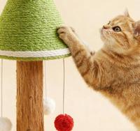 Nouveau design robuste et durable, vente chaude d'usine : Arbre à chat de Noël avec griffoir en corde de sisal, meuble pour animaux de compagnie