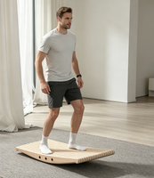 Planche d'équilibre en bois pour massage des pieds et entraînement des chevilles, capacité de charge 200 kg, en stock, prix bas, vente directe usine pour le fitness