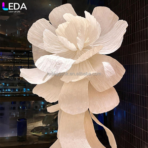 LEDA Handmade Giant <b>Flowers</b> <b>Artificial</b> White <b>Large</b> Paper <b>Flower</b> backdrop for Wedding - Product Image 3