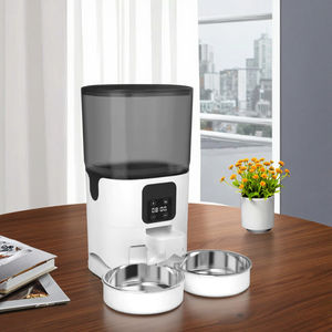 OEM otomatik akıllı evcil hayvan besleyici paslanmaz çelik köpek ve pil gücü ile kedi maması dağıtıcı yavaş gıda zamanlı otomatik kaseler - Product Image 5