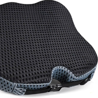 Coussin de siège de voiture respirant en maille 4D, oreiller orthopédique en mousse à mémoire de forme, augmente la hauteur, améliore la vision, double usage pour les conducteurs de petite taille