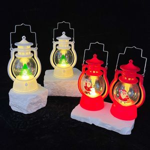 Christmas Oil Lamp Mini Portable Night Light <b>Battery</b> Operated Tap Control Plastic Lantern Window Decoration Ornament - Product Image 2