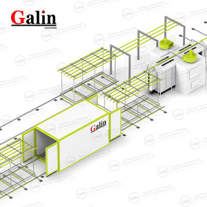 갈린 수동 분말 코팅 라인 다단계 변속기 접지 트롤리 오븐 오버 헤드 걸이 레일 2 면 스프레이 알루미늄 - Product Image 3
