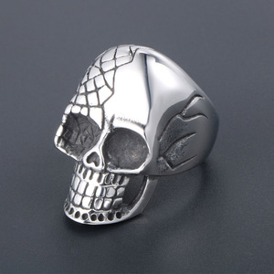 Skull <b>Ring</b> Men's <b>Titanium</b> Steel Bold Punk Jewelry SA813 Gift Fashion <b>Rings</b> - Product Image 3