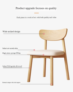 Nuevos productos 2025 Venta Sillas de comedor de madera maciza de alta calidad Diseño moderno <span class=keywords><strong>Precio</strong></span> más asequible Oficina en casa Uso de muebles de hotel - Product Image 6