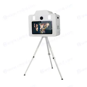 Фотобудка Заводская селфи-киоск с камерой для принтера 21,5 Дюймов, сенсорный ЖК-монитор в комплекте, футляр для полета, автоматическая фотобудка