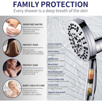 Pommeau de Douche Filtrant Haute Pression 2-en-1 avec Système Magnétique Anti-Colmatage, 10 Modes de Jet, Personnalisable OEM pour Salle de Bain