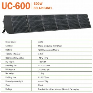 600W High Efficiency Foldable Monocrystalline Solar <b>Portable</b> for Outdoor Camping Power Station - Product Image 3
