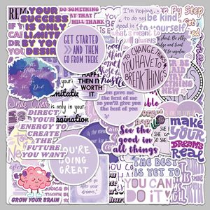 50 Uds. Frase motivacional púrpura frase inspiradora Rosa positivo diciendo pegatina para Decoración - Product Image 3