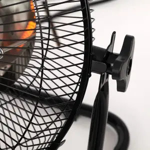 Aquecedor de ar quente para corpo, ventilador elétrico resistente ao calor estrutura de metal ajuste de temperatura