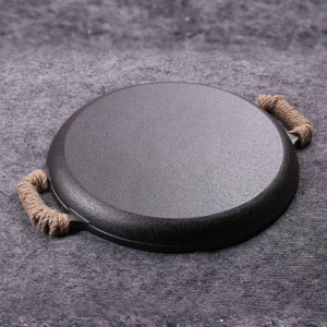 Sartén <span class=keywords><strong>para</strong></span> Pizza de Hierro Fundido Pre-Sazonada de 12 Pulgadas con Asas, Plancha <span class=keywords><strong>para</strong></span> Restaurantes, Dosa Tawa, Parrilla <span class=keywords><strong>para</strong></span> Roti, Barbacoa, Camping, Gas/Inducción - Product Image 6