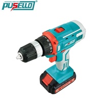 Perceuse-visseuse sans fil PUSELLO 21V, mandrin 10 mm, couple max. 30 Nm, batterie 2,0 Ah à charge rapide, kits de perceuses à percussion