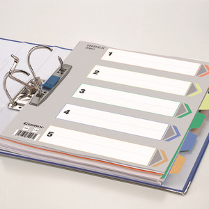 Attache-document Comix A208 FC 3 pouces en plastique bleu à libération rapide pour documents - Product Image 3