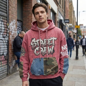 Sudadera con Capucha TKAN754D, Estilo Urbano, Vintage, Lavada, Holgada, Informal, Gruesa, 100% Algodón, con Logotipo Personalizado - Product Image 1
