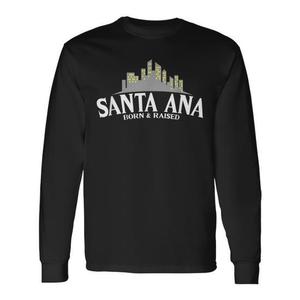 Santa Ana Born & Raised T-shirt à manches longues, design City Pride, Californie, États-Unis - Product Image 1
