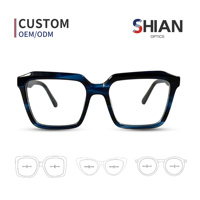 Montures de lunettes carrées personnalisées à monture complète avec logo et options de couleurs personnalisées, verres en polycarbonate pour lunettes de lecture