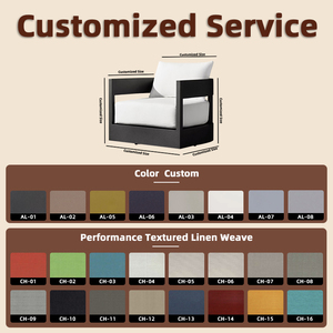 <span class=keywords><strong>Fauteuil</strong></span> pivotant moderne avec <span class=keywords><strong>coussin</strong></span> en mousse à séchage rapide et <span class=keywords><strong>housse</strong></span> hydrofuge pour terrasse, balcon et cour. - Product Image 2