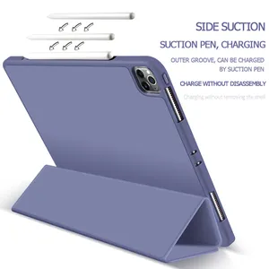 Sarung Pensil 2020 Antiguncangan, Sarung Tablet Funda Silikon untuk iPad Pro 11 12.9 10.5 9.7 Air 4 10.9 8th iPad 5