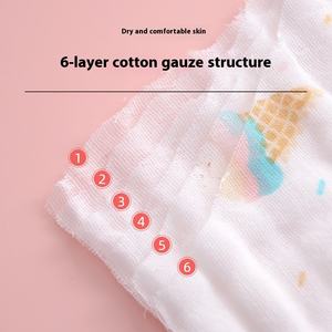 Serviette en Gaze de Coton 50*25 Petite pour Nouveau-né, Lingette Visage, Bavoir, Linge Bébé Multi-usages - Product Image 5