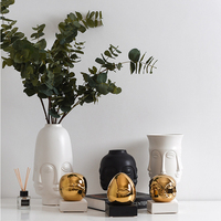 Ornements en céramique faits à la main, style minimaliste moderne, motifs abstraits et géométriques, objets décoratifs pour le salon, articles de décoration intérieure