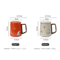 Tabbit – passoire à thé en céramique de couleur grise avec infuseur et couvercle, service à thé en porcelaine avec filtre