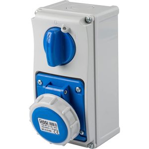 Enchufe Industrial Vertical Rosi 16A 2P+T IP67 de Plástico 200-250V para Uso en Exteriores - Product Image 1