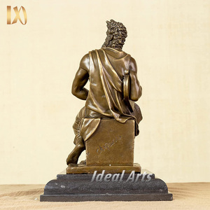 Statue da Tavolo in Bronzo di Mosè, Sculture Artistiche Occidentali Famose, Vendita all'Ingrosso - Product Image 3