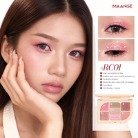MAange - Vente en gros de maquillage cosmétique - Palette de fards à paupières 7 couleurs - Palette de fards à paupières brun rose nude