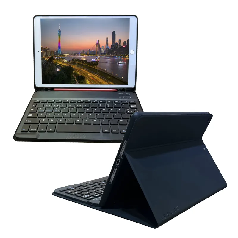 À prova de choque inteligente bluetooth teclado sem fio folio PU Leather Case para iPad Air3 pro 10.5 Inch compatível caso TAB