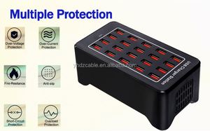 Portable 20 USB AC <b>Power</b> <b>Adapter</b> 100W Desktop Charging Station Wall Charger for Android Mobile Travel <b>Power</b> Supply <b>Adapter</b> - Product Image 2