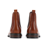 Sepatu bot kulit sapi asli untuk pria, sepatu bot Chelsea, sepatu kulit asli, sepatu selop pergelangan kaki Anti selip, sepatu bisnis kasual musim gugur untuk pria