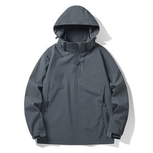 Chaqueta de Hombre para Primavera y Otoño, Impermeable y Cortavientos, Prenda Técnica Unisex para Actividades Extremas, Diseño Simple - Product Image 4