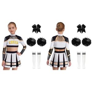 Tenue de cheerleading pour filles de 6 à 16 ans : créez votre propre ensemble avec un crop top et une jupe plissée pour les spectacles de danse et les activités scolaires - Product Image 5