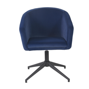 Silla de Oficina Carlford de Terciopelo Azul Oscuro Anji OEM, Diseño Moderno, Muebles Comerciales Antiguos para Sala de Estar - Product Image 2