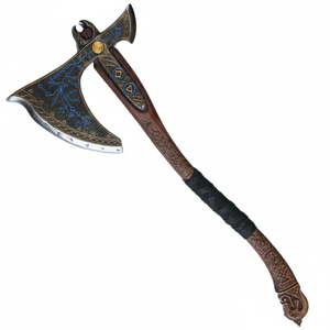 Hacha de acero al carbono forjada a mano con mango de madera perfecta para acampar, coleccionistas, decoración de paredes, entusiastas de los regalos de exhibición en el hogar - Product Image 1