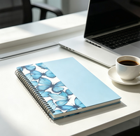 Carnet à spirales personnalisé, ligné, reliure spirale, pour usage scolaire et professionnel, couverture en papier personnalisable, papeterie de bureau pour étudiants