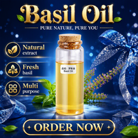 Huile de basilic 100% pure et naturelle, vente en gros, extrait végétal, huile essentielle de basilic pour l'aromathérapie, les cosmétiques et la fabrication de parfums