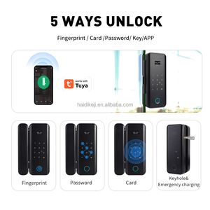 Cửa Thông Minh khóa tuya từ xa mở khóa kỹ thuật số khóa cửa màn hình vân tay Key mật khẩu thẻ sinh trắc học kỹ thuật số cửa kính khóa - Product Image 6