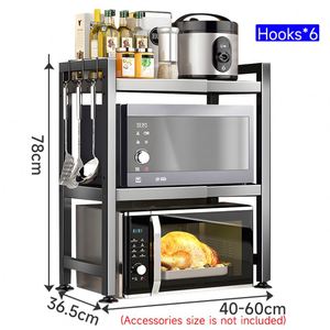 Soporte de Cocina Extensible de 2 Niveles Personalizado en Oferta, Organizador de Encimera Ajustable para Horno Microondas - Product Image 4