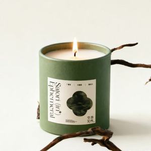 Scented Candle <b>White</b> Paper Tube Packaging Recyclable Cylindrical <b>Box</b> for Home Fragrance - Product Image 1