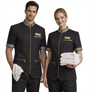 Vesbhusha OEM Unisex Professional Chef <b>Jackets</b> 100% Polyester Digital Print Long Sleeve Regular Fit Restaurant & Hotel Use - Product Image 1