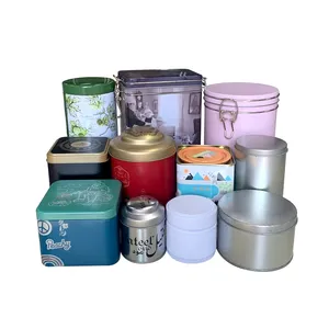 Dongguan Factory Luxury Custom Printed Airtight Tea Tin Canister Round Square Metal Tin Can for Loose Tea Packing