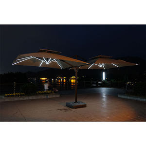 Parasol solaire LED double face au design innovant, grand parasol d'extérieur pour restaurant, café et cour d'hôtel - Product Image 4