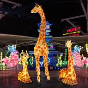 Vacaciones al aire libre Navidad calle paisaje jardín fibra de vidrio jirafa Animal motivo luces para Parque/<span class=keywords><strong>Gardon</strong></span> - Product Image 1